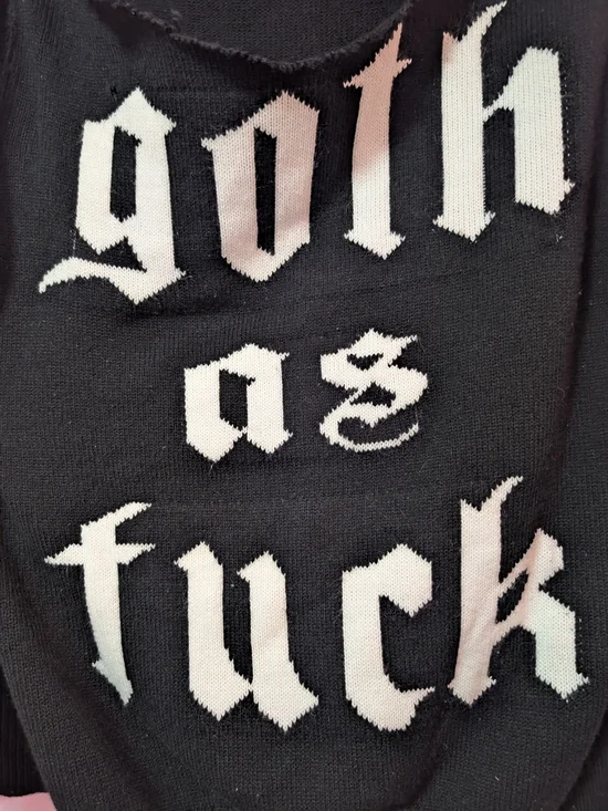 Killstar Goth AF Graphic Knit Sweater - Picture 4 of 7